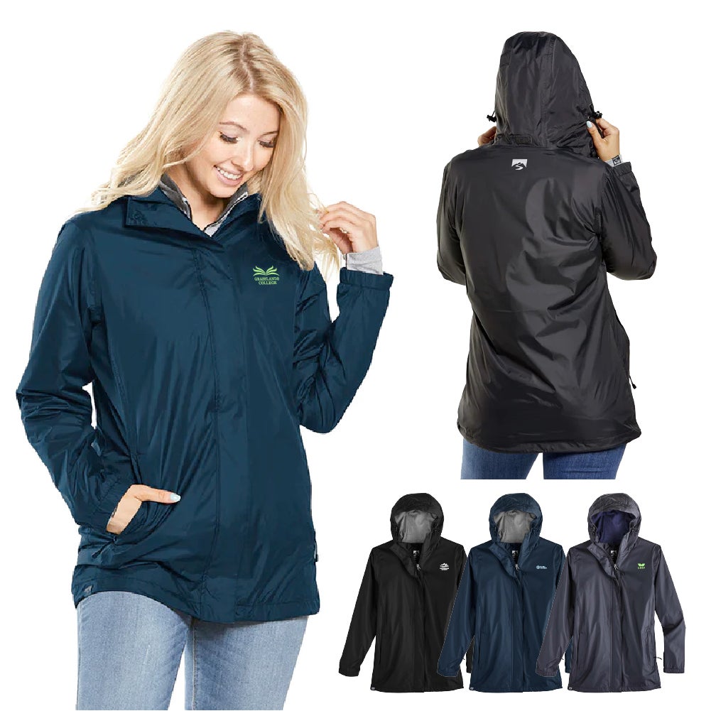 Custom Women's Packable Rain Jacket Eco Promotional Products